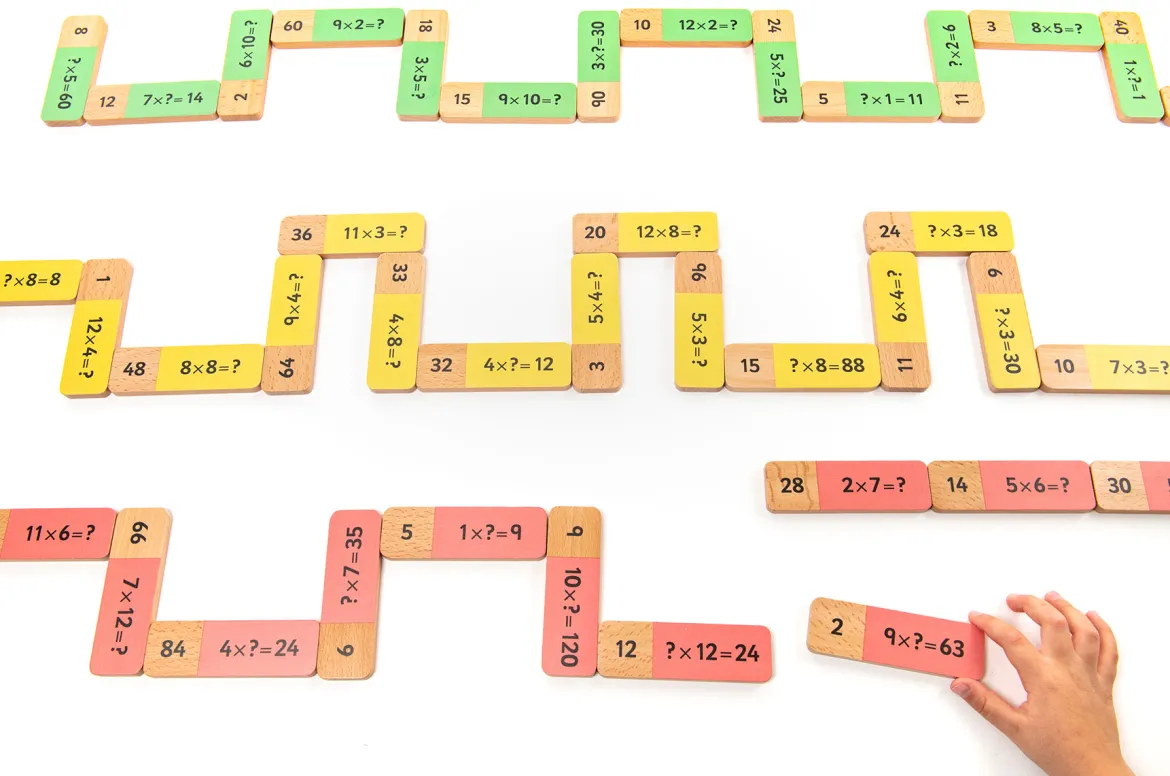 Wooden Multiplication Dominoes, ab 3 Jahre