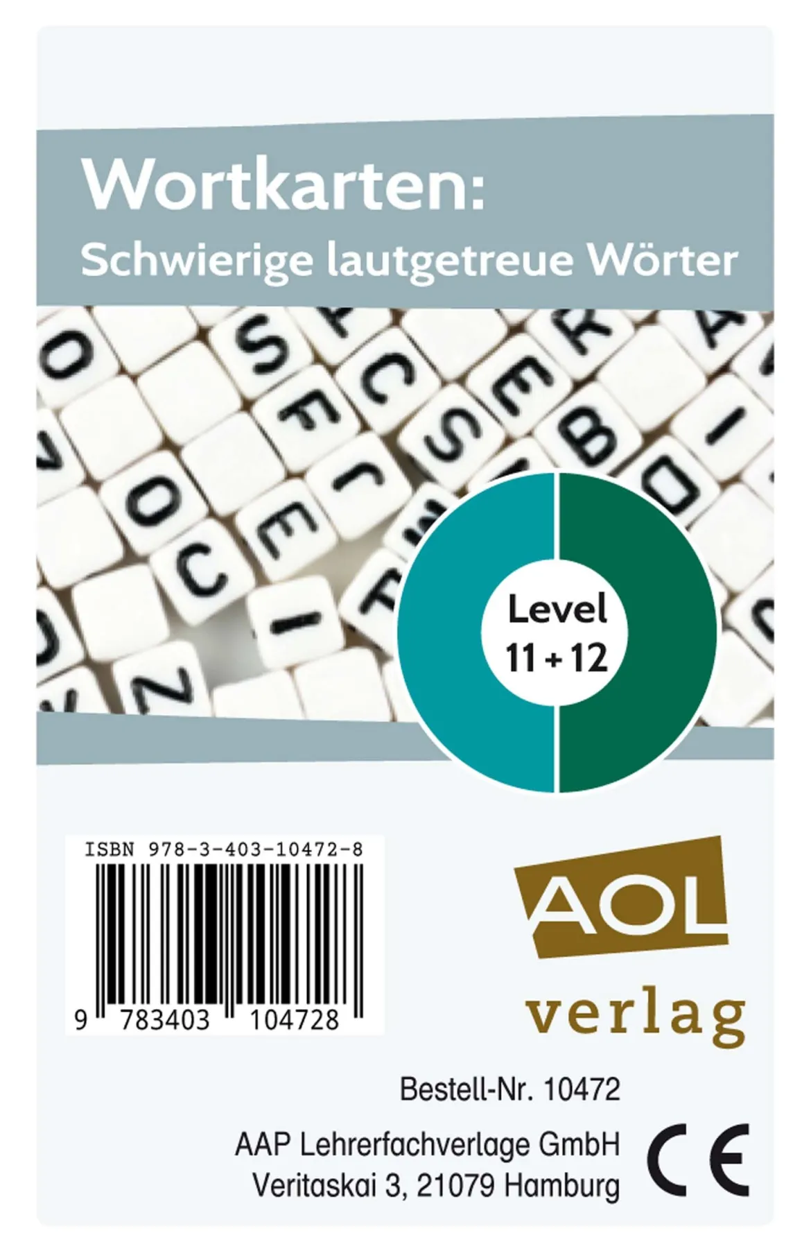 Wortkarten: Schwierige lautgetreue Wörter - Level 11+12, 1. bis 4. Klasse