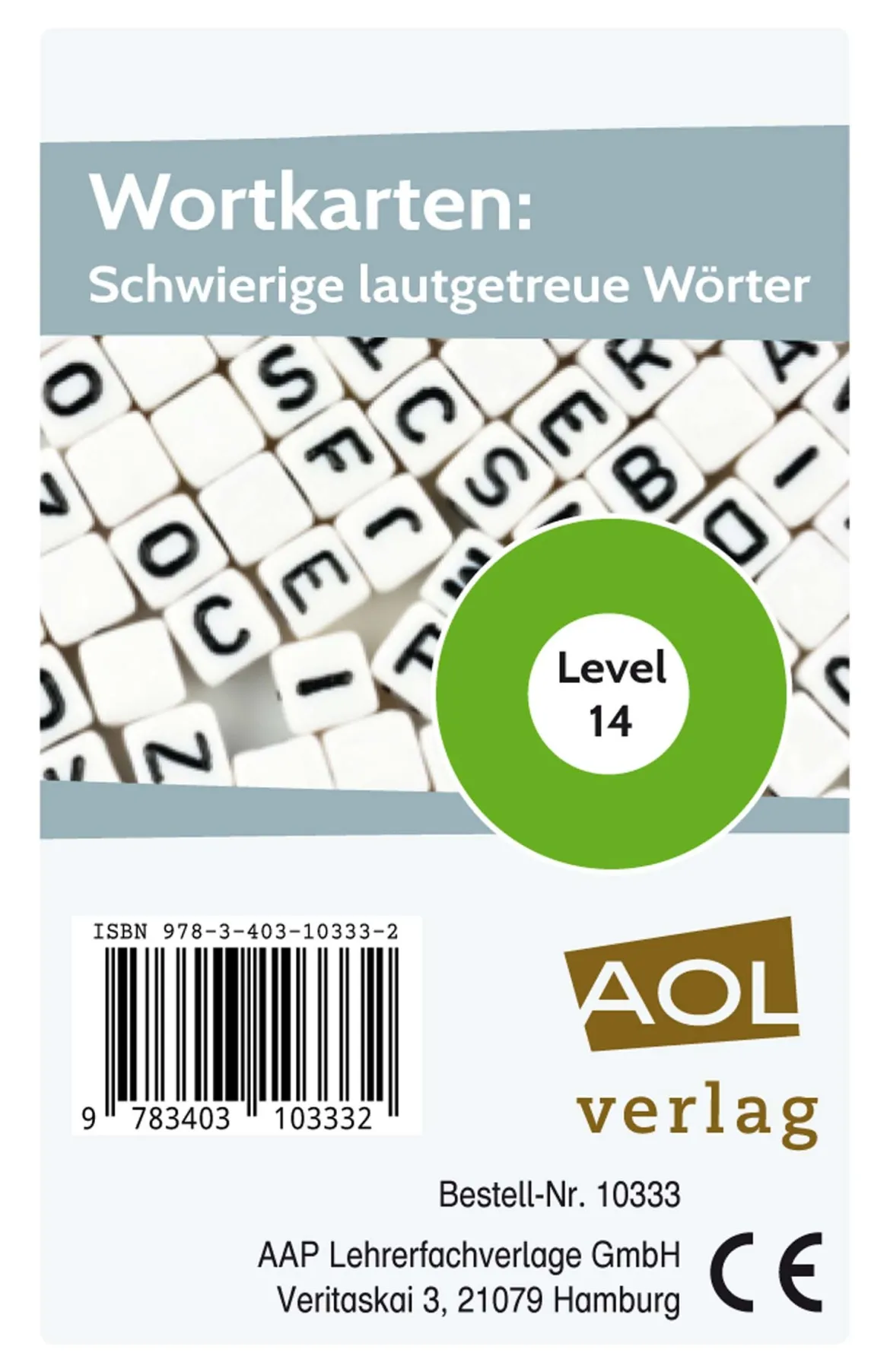 Wortkarten: Schwierige lautgetreue Wörter - Level 14, 1. bis 4. Klasse