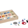 Wortsymbole aus Kunststoff als Satz im Kasten