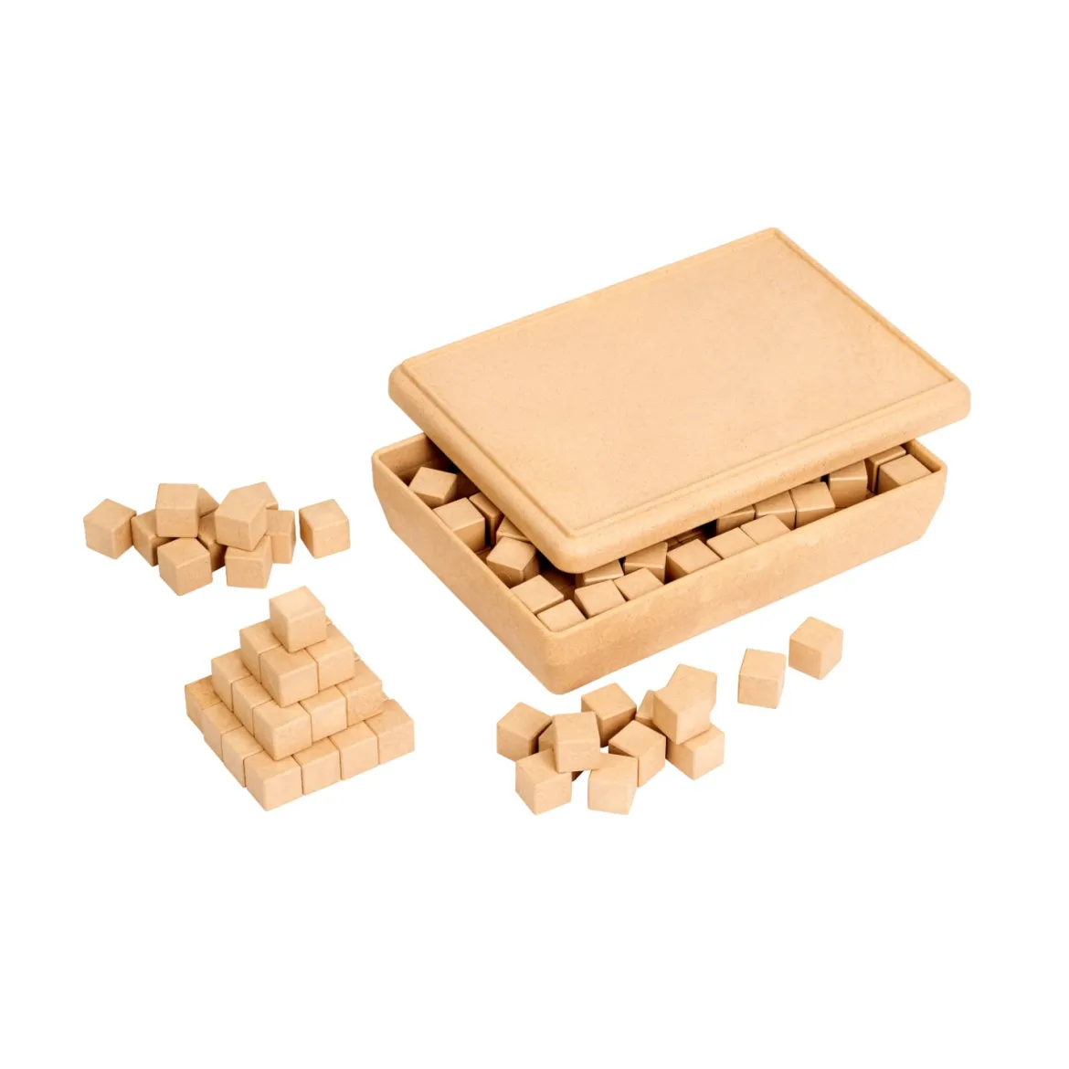 Würfel blanko - 151 Stück in ReWOOD-Box