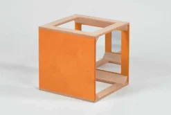 Würfel mit Spiegel orange