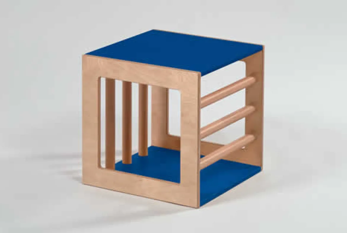 Würfel zum Klettern blau