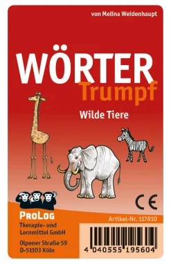 WörterTrumpf! Wilde Tiere, Spielkarten, ab 5 Jahre