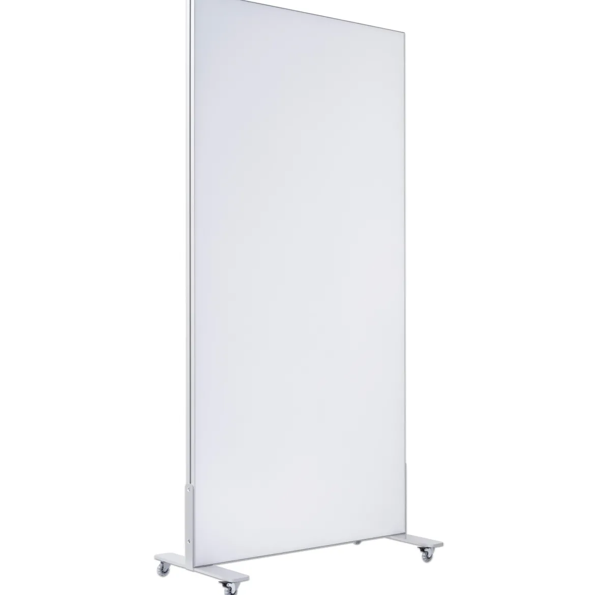 xilent Akustik-Stellwand, BxH 100x180 cm, weiß, verstärkte Standfüße, Rollen