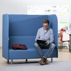 xilent Schallschutzsofa, türkis-grün, Sitzhöhe 38 cm