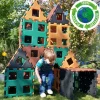 XL-Steckbausteine, XL Polydron, Erweiterungsset, Natural Colors, 24 Teile, aus Recyclingkunststoff, für Kinder