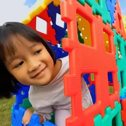 XL-Steckbausteine, XL Polydron, Erweiterungsset, 24 Teile, aus Recyclingkunststoff, für Kinder