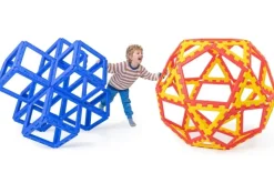 XL-Steckbausteine, XL Polydron Geo Dome, Kuppel, 62 Teile, aus Recyclingkunststoff, für Kinder