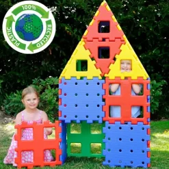 XL-Steckbausteine, XL Polydron, Klassenset, 36 Teile, aus Recyclingkunststoff, für Kinder
