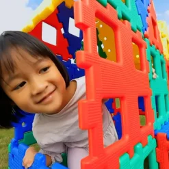 XL-Steckbausteine, XL Polydron, Klassenset, 36 Teile, aus Recyclingkunststoff, für Kinder