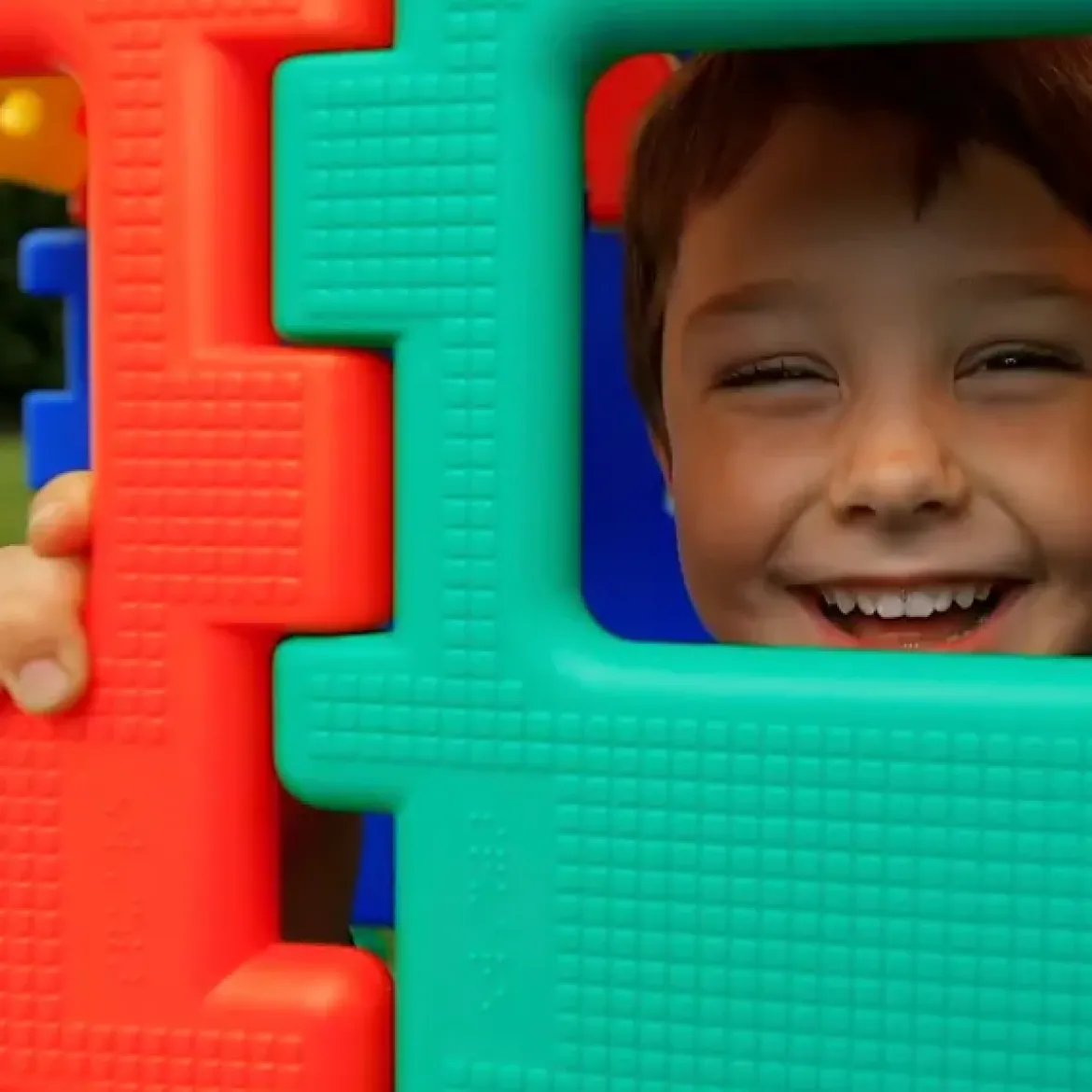 XL-Steckbausteine, XL Polydron, Starterset, 12 Teile, aus Recyclingkunststoff, für Kinder