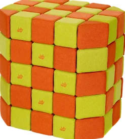 XXL Softbausteine, Jolly Heap Basic, magnetisch, groß, aus Schaumstoff, limette/orange, 100-teilig
