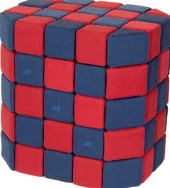 XXL Softbausteine, Jolly Heap Basic, magnetisch, groß, aus Schaumstoff, rot/blau, 100-teilig