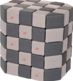 XXL Softbausteine, Jolly Heap Basic, magnetisch, groß, aus Schaumstoff, grau/dunkelgrau, 100-teilig