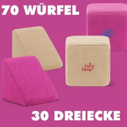 XXL Softbausteine, Jolly Heap Basic, magnetisch, groß, aus Schaumstoff, grau/blau, 100-teilig