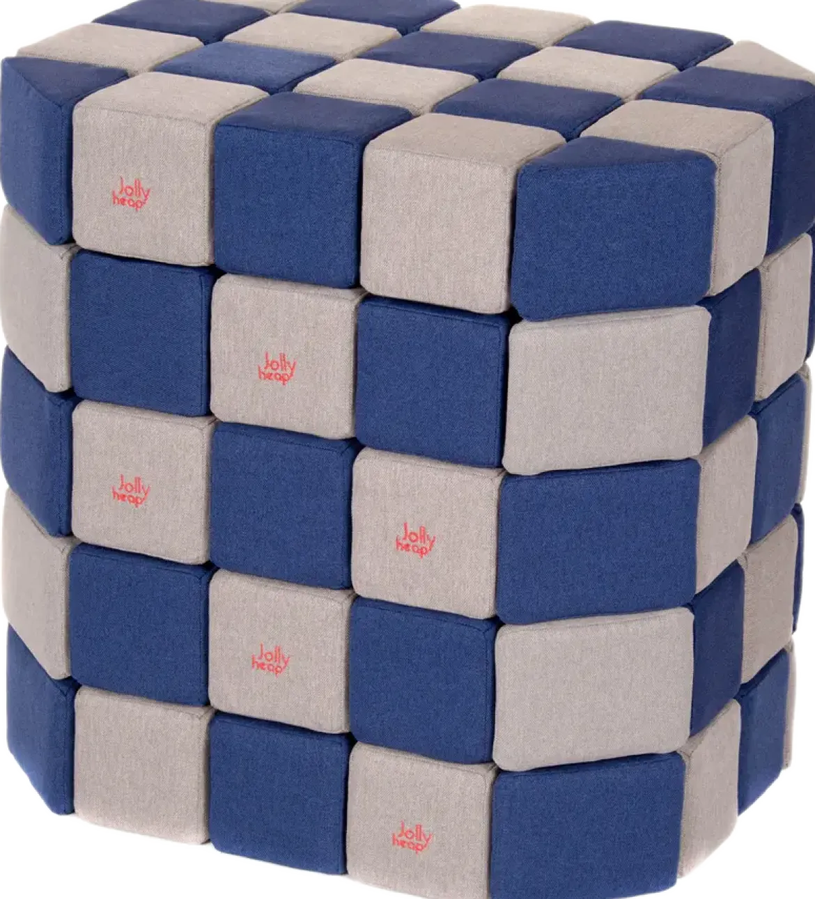 XXL Softbausteine, Jolly Heap Basic, magnetisch, groß, aus Schaumstoff, grau/blau, 100-teilig