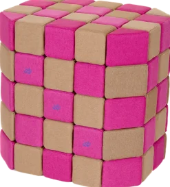 XXL Softbausteine, Jolly Heap Basic, magnetisch, groß, aus Schaumstoff, hellbraun/violett, 100-teilig