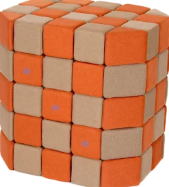 XXL Softbausteine, Jolly Heap Basic, magnetisch, groß, aus Schaumstoff, hellbraun/orange, 100-teilig