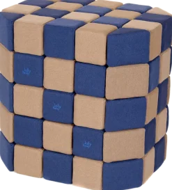 XXL Softbausteine, Jolly Heap Basic, magnetisch, groß, aus Schaumstoff, hellbraun/blau, 100-teilig