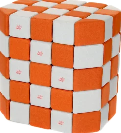 XXL Softbausteine, Jolly Heap Basic, magnetisch, groß, aus Schaumstoff, hellgrau/orange, 100-teilig