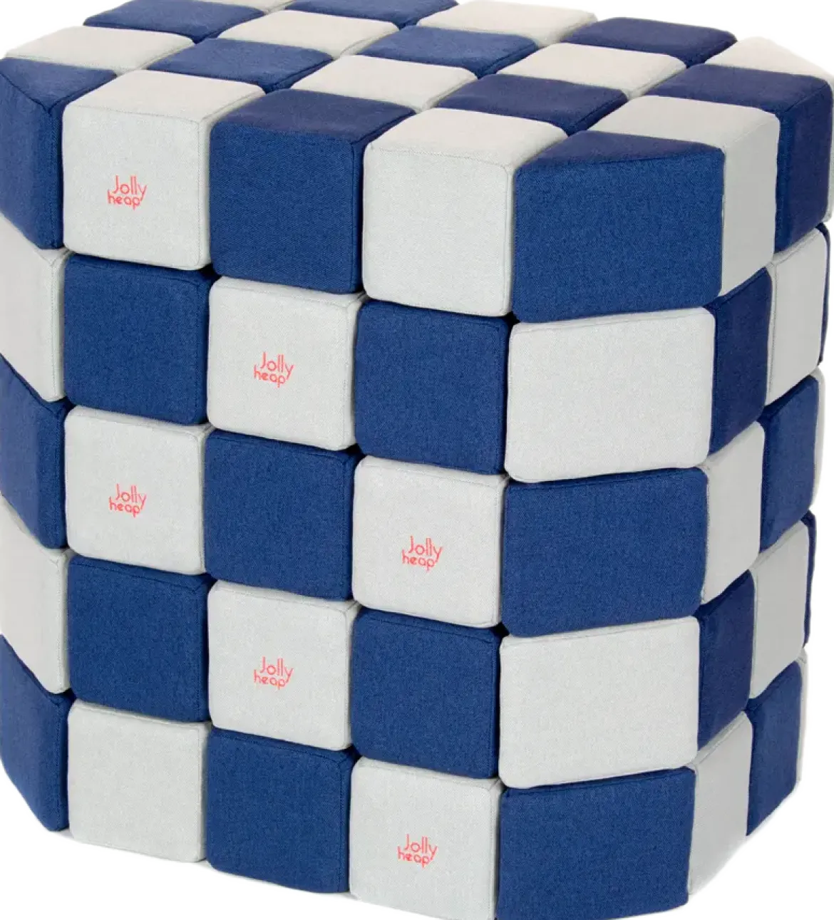 XXL Softbausteine, Jolly Heap Basic, magnetisch, groß, aus Schaumstoff, hellgrau/blau, 100-teilig
