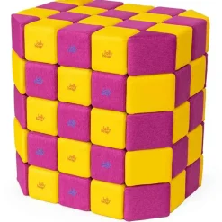 XXL Softbausteine, Jolly Heap Basic, magnetisch, groß, aus Schaumstoff, gelb/violett, 100-teilig