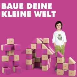 XXL Softbausteine, Jolly Heap Basic, magnetisch, groß, aus Schaumstoff, gelb/dunkelbraun, 100-teilig
