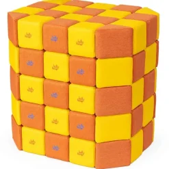 XXL Softbausteine, Jolly Heap Basic, magnetisch, groß, aus Schaumstoff, gelb/orange, 100-teilig