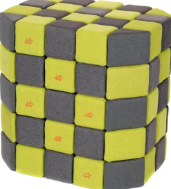 XXL Softbausteine, Jolly Heap Basic, magnetisch, groß, aus Schaumstoff, limette/dunkelgrau, 100-teilig