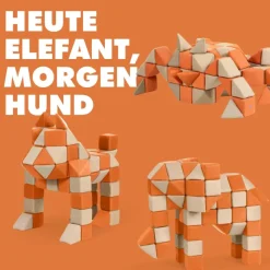 XXL Softbausteine, Jolly Heap Creative, magnetisch, groß, aus Schaumstoff, limette/dunkelbraun, 100-teilig