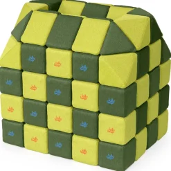 XXL Softbausteine, Jolly Heap Creative, magnetisch, groß, aus Schaumstoff, limette/grün, 100-teilig