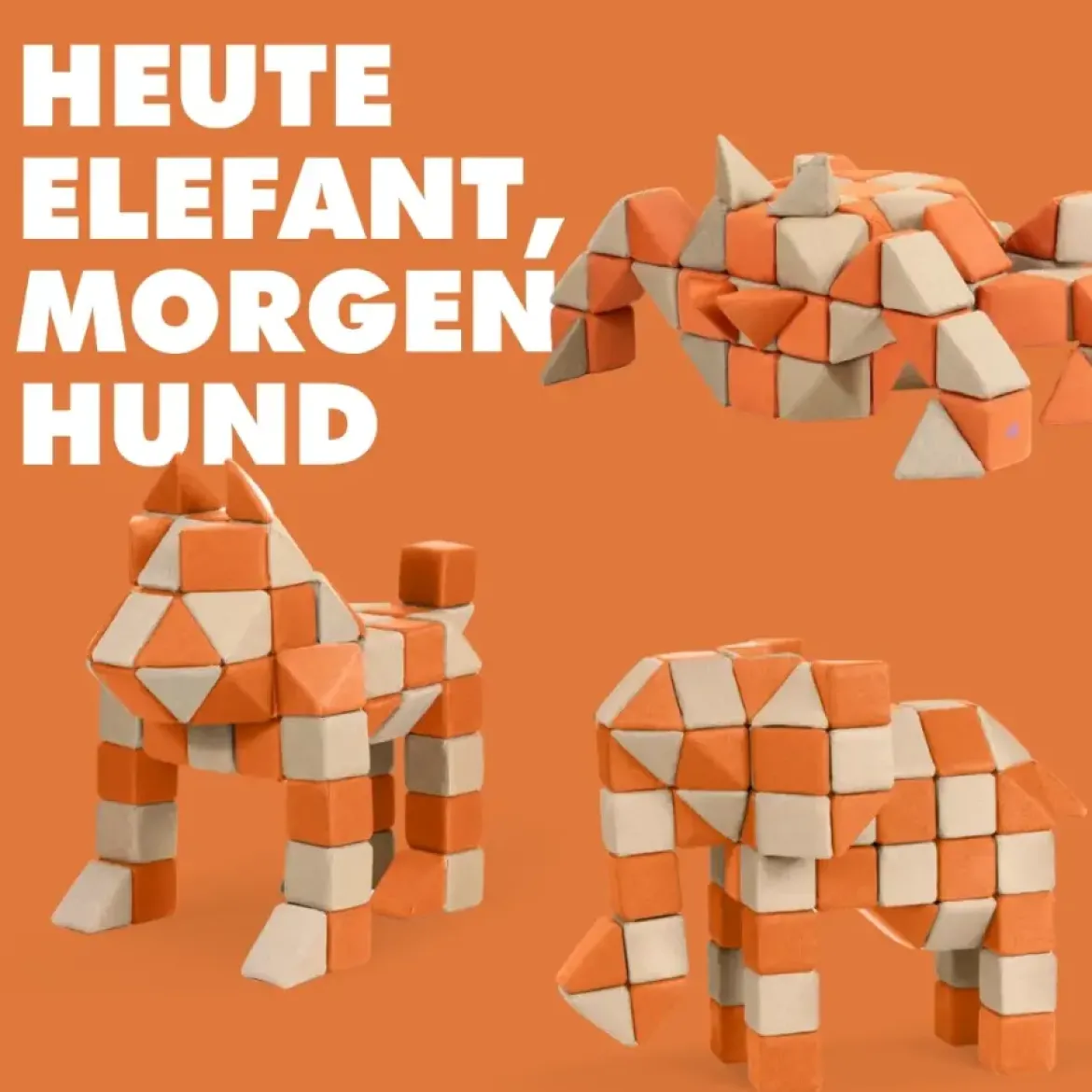 XXL Softbausteine, Jolly Heap Creative, magnetisch, groß, aus Schaumstoff, rot/dunkelgrau, 100-teilig