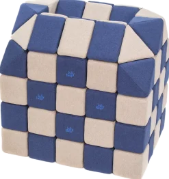 XXL Softbausteine, Jolly Heap Creative, magnetisch, groß, aus Schaumstoff, grau/blau, 100-teilig