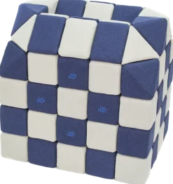 XXL Softbausteine, Jolly Heap Creative, magnetisch, groß, aus Schaumstoff, hellgrau/blau, 100-teilig