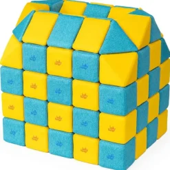 XXL Softbausteine, Jolly Heap Creative, magnetisch, groß, aus Schaumstoff, gelb/türkis, 100-teilig