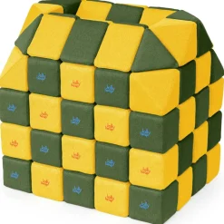 XXL Softbausteine, Jolly Heap Creative, magnetisch, groß, aus Schaumstoff, gelb/grün, 100-teilig