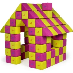 XXL Softbausteine, Jolly Heap Joy, magnetisch, groß, aus Schaumstoff, limette/violett, 150-teilig