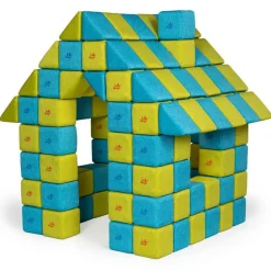 XXL Softbausteine, Jolly Heap Joy, magnetisch, groß, aus Schaumstoff, limette/türkis, 150-teilig