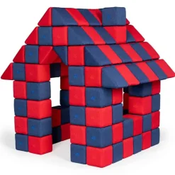 XXL Softbausteine, Jolly Heap Joy, magnetisch, groß, aus Schaumstoff, rot/blau, 150-teilig
