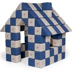 XXL Softbausteine, Jolly Heap Joy, magnetisch, groß, aus Schaumstoff, grau/blau, 150-teilig