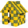 XXL Softbausteine, Jolly Heap Joy, magnetisch, groß, aus Schaumstoff, gelb/grün, 150-teilig