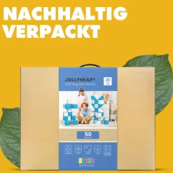 XXL Softbausteine, Jolly Heap Medium, magnetisch, groß, aus Schaumstoff, limette/grün, 50-teilig