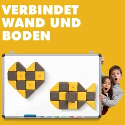 XXL Softbausteine, Jolly Heap Medium, magnetisch, groß, aus Schaumstoff, rot/grün, 50-teilig