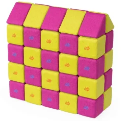 XXL Softbausteine, Jolly Heap Medium, magnetisch, groß, aus Schaumstoff, limette/violett, 50-teilig