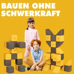 XXL Softbausteine, Jolly Heap Medium, magnetisch, groß, aus Schaumstoff, limette/türkis, 50-teilig