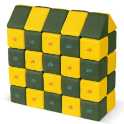 XXL Softbausteine, Jolly Heap Medium, magnetisch, groß, aus Schaumstoff, gelb/grün, 50-teilig