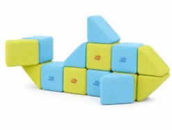 XXL Softbausteine, Jolly Heap Mini, magnetisch, groß, aus Schaumstoff, limette/türkis, 24-teilig