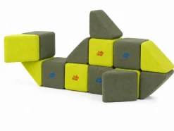 XXL Softbausteine, Jolly Heap Mini, magnetisch, groß, aus Schaumstoff, limette/grün, 24-teilig