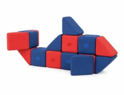 XXL Softbausteine, Jolly Heap Mini, magnetisch, groß, aus Schaumstoff, rot/blau, 24-teilig